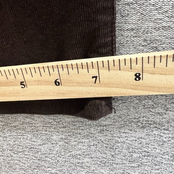 Eddie Bauer Womens Mini Corduroy Pants Size 12 Brown Slightly Curvy Straight - Picture 11 of 16